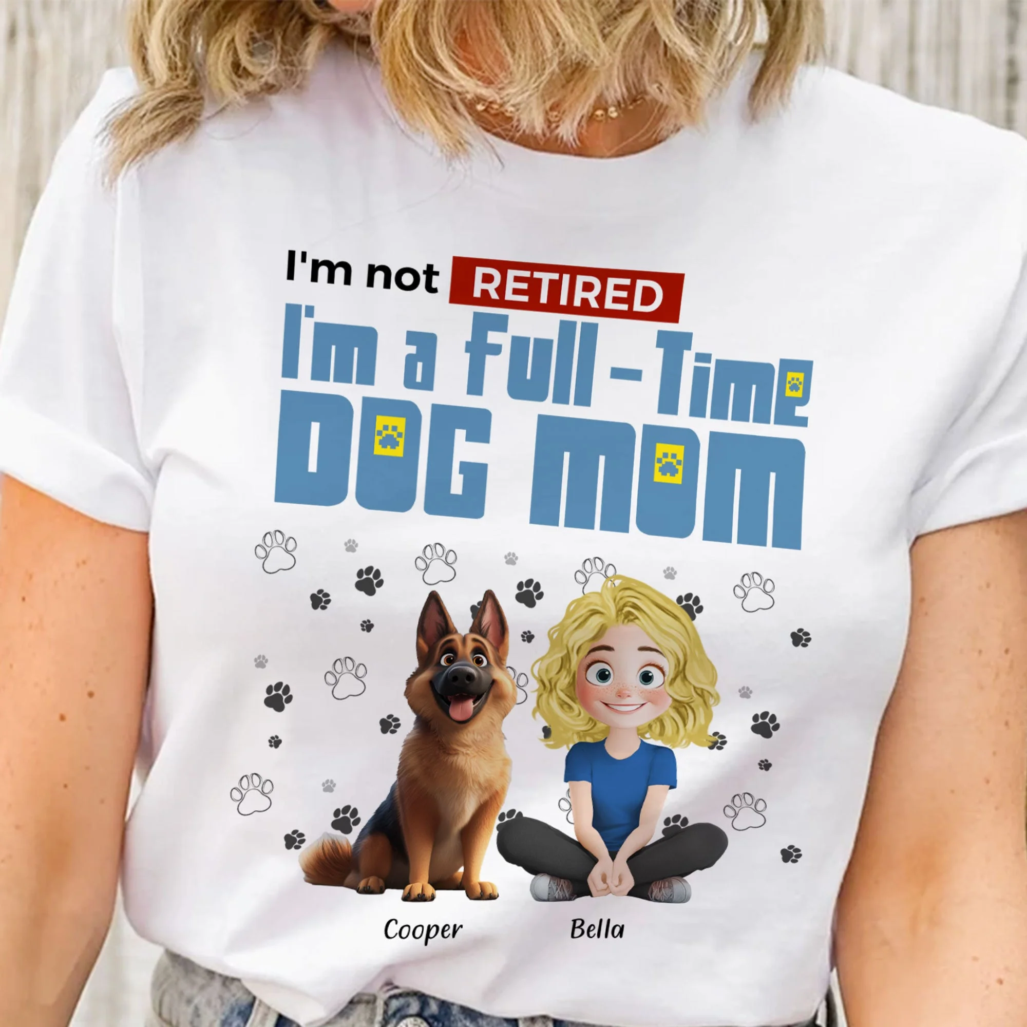 Personalized Dog Mom T-Shirt – Custom Pet Name, Cute Dog Lover Gift, Cozy Sweatshirt & Hoodie - Image 7