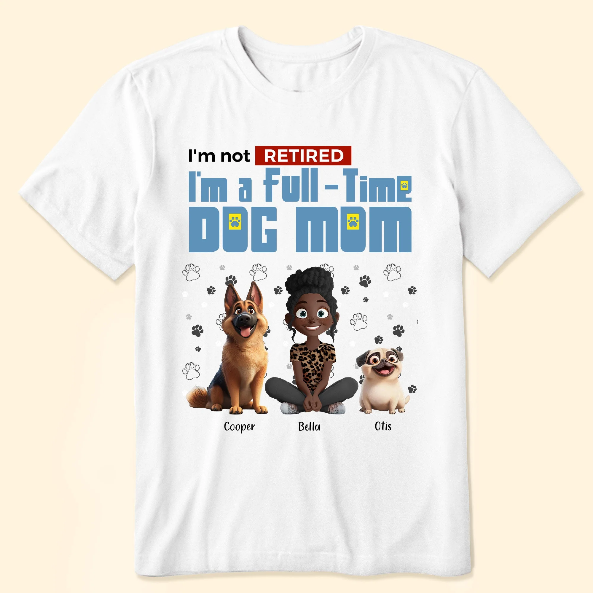 Personalized Dog Mom T-Shirt – Custom Pet Name, Cute Dog Lover Gift, Cozy Sweatshirt & Hoodie - Image 8