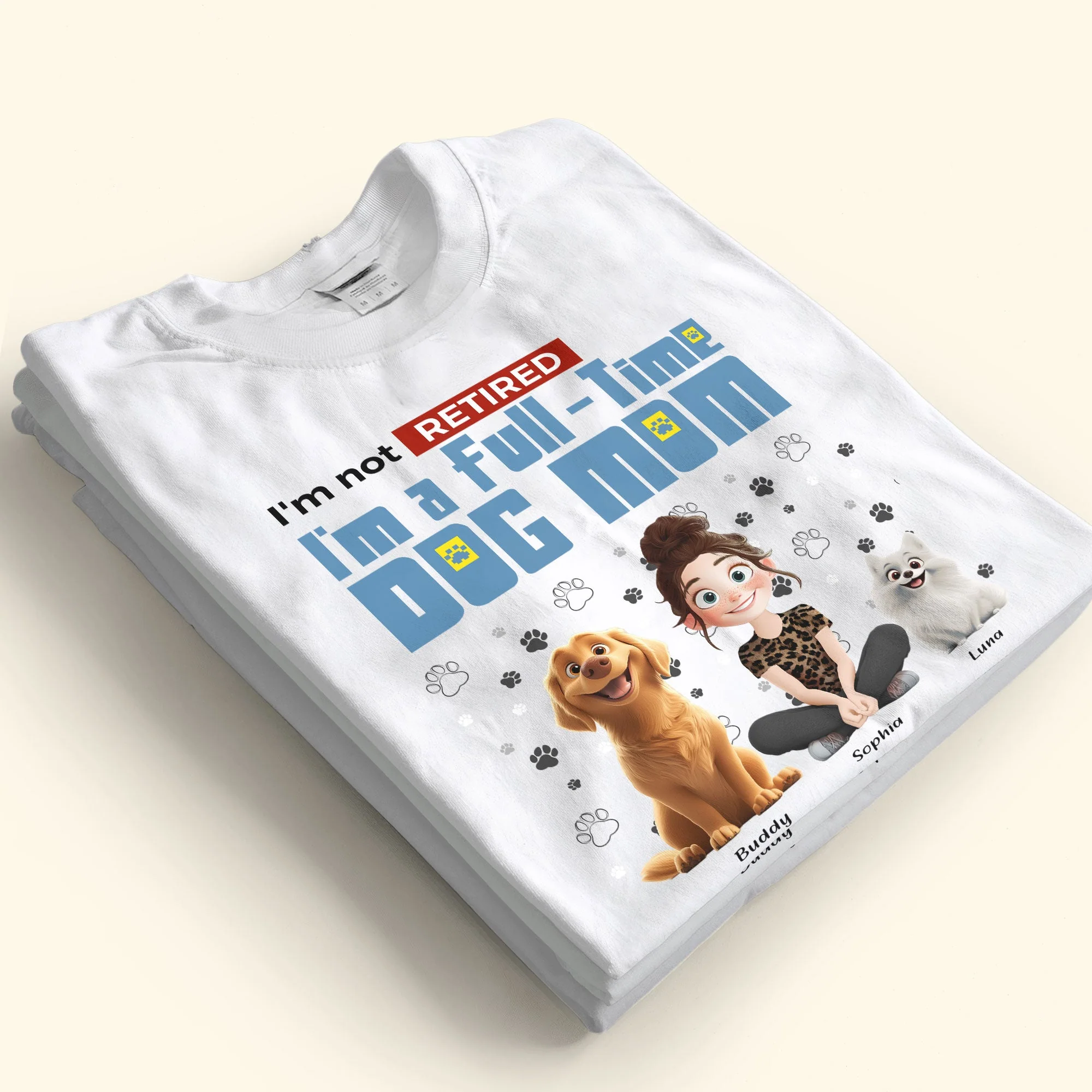 Personalized Dog Mom T-Shirt – Custom Pet Name, Cute Dog Lover Gift, Cozy Sweatshirt & Hoodie - Image 9
