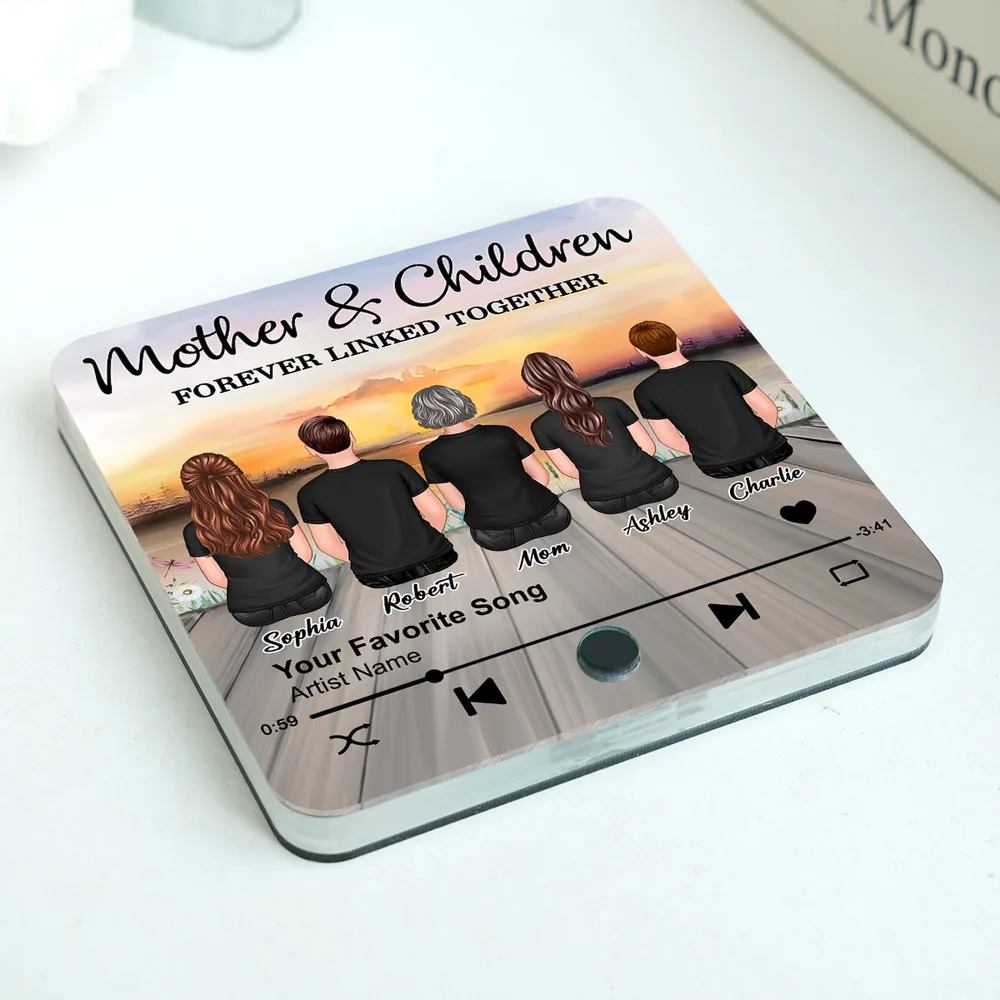 Personalized Sunset Music Theme Acrylic Fridge Magnet – Custom Gift for Mothers - Image 6