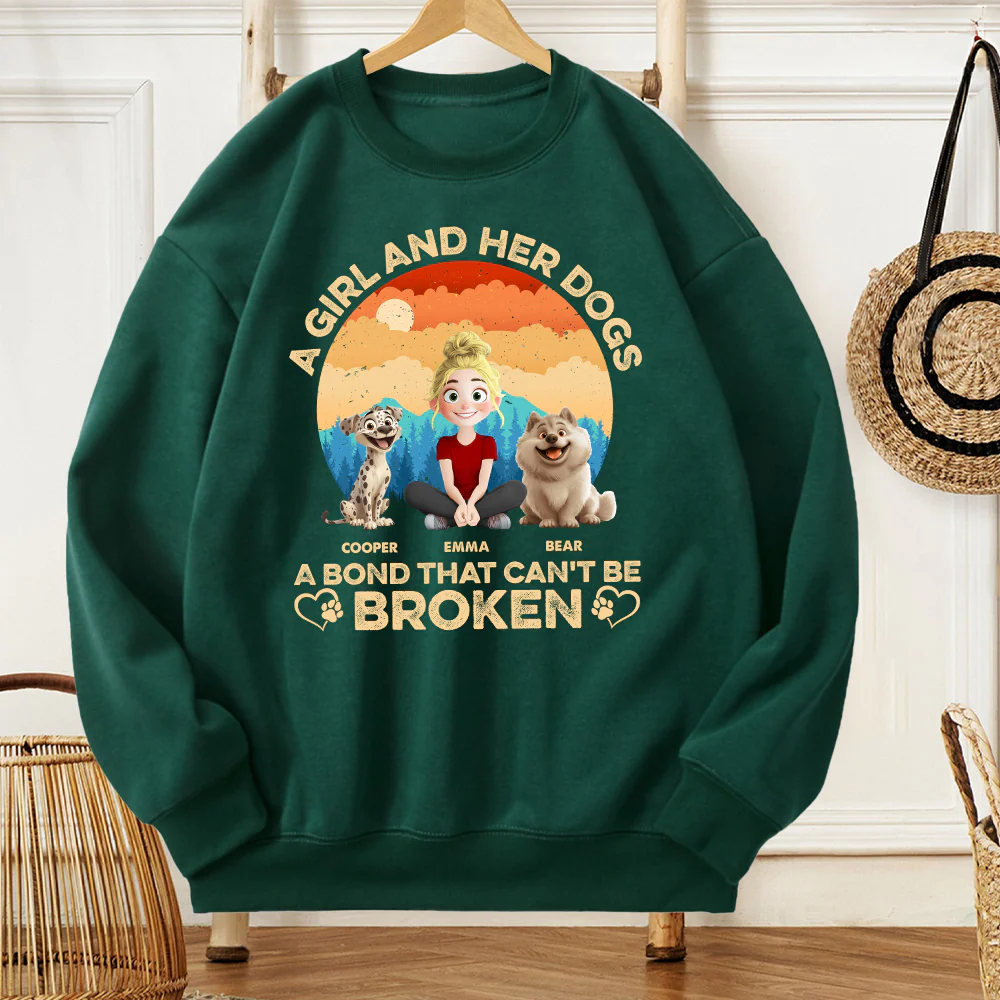 A Bond That Can’t Be Broken - Customizable Classic Tee for Dog Lovers, Featuring Dogs and Their Names - Image 2