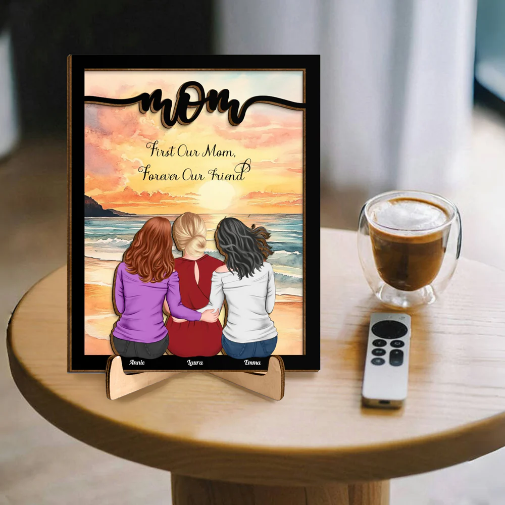 Mother and Daughters Forever Linked Together – Custom Plaque for Family Love and Memories - Image 2