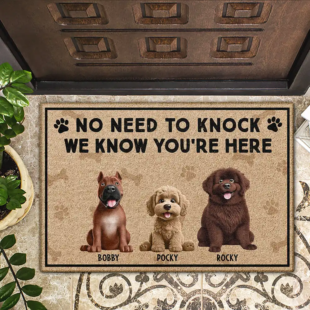 Custom Dog Doormat – "Just So You Know There's Like a Bunch of Dogs in Here", Personalized Welcome Mat for Pet Families, Perfect Gift for Dog Lovers - Image 5