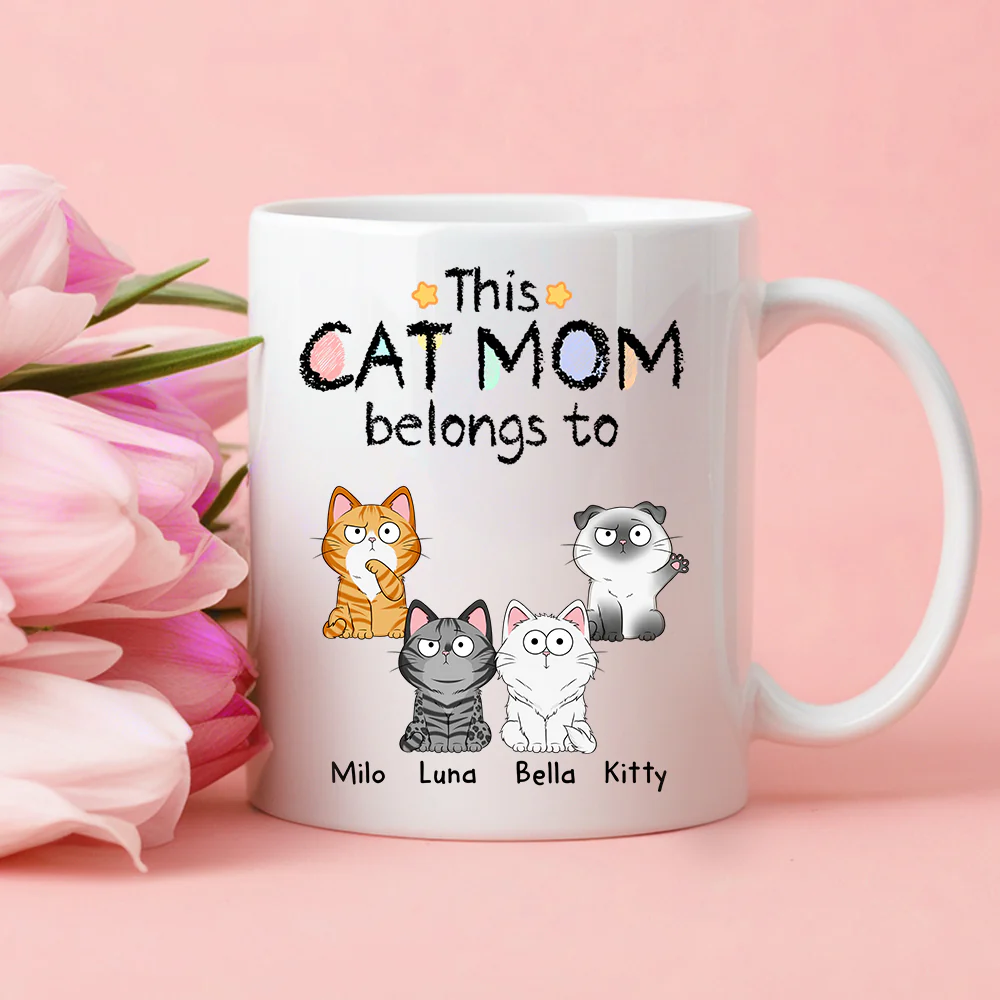 Personalized Cat Mum Mug – Customizable Cat Design for Your Beloved Feline Family - Image 2