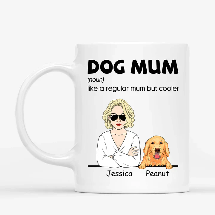 Custom Dog Mum Mug – 'Like a Regular Mum But Cooler' Personalized Ceramic Coffee Mug – Ideal Gift for Dog Mums - Image 6