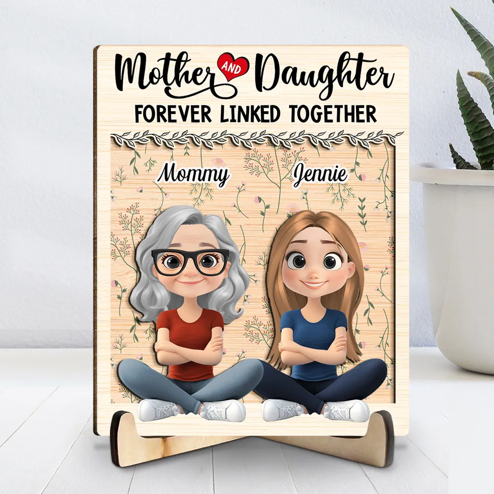 Personalized Family Plaque – Custom Wooden Decor for Mom & Daughters - Image 4