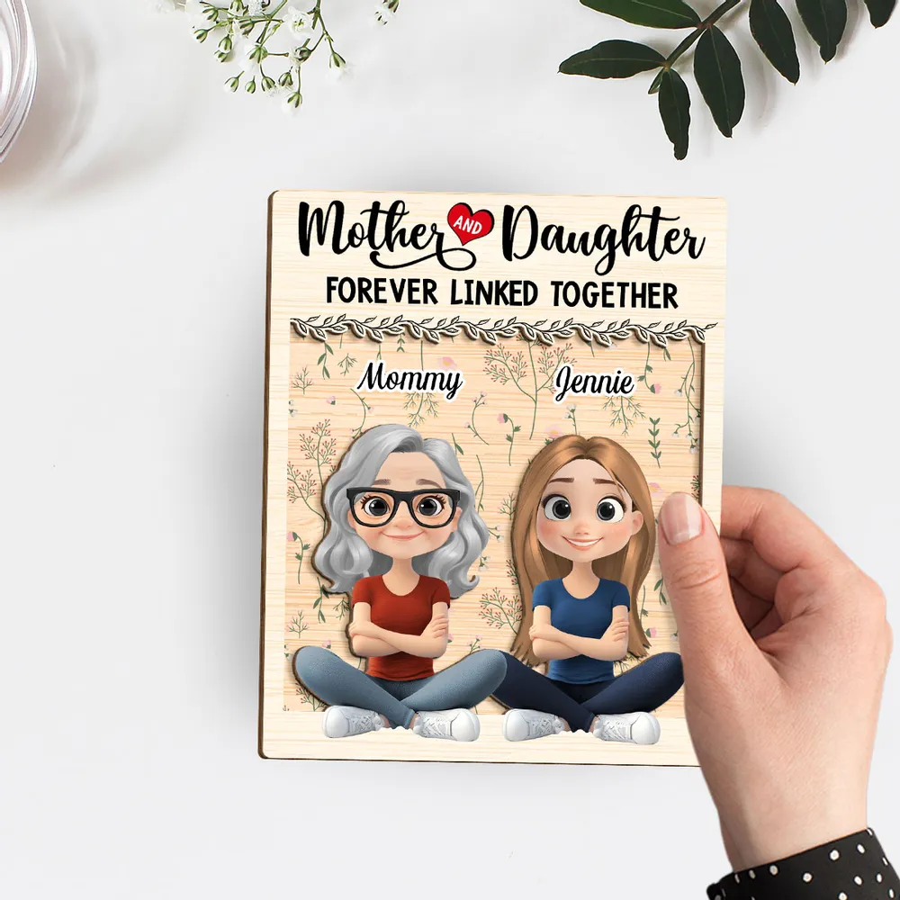Personalized Family Plaque – Custom Wooden Decor for Mom & Daughters - Image 6