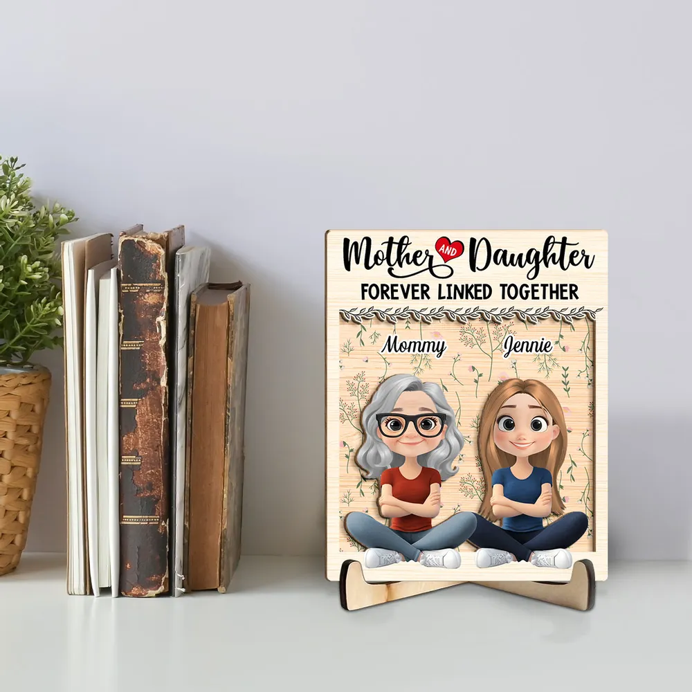 Personalized Family Plaque – Custom Wooden Decor for Mom & Daughters - Image 7