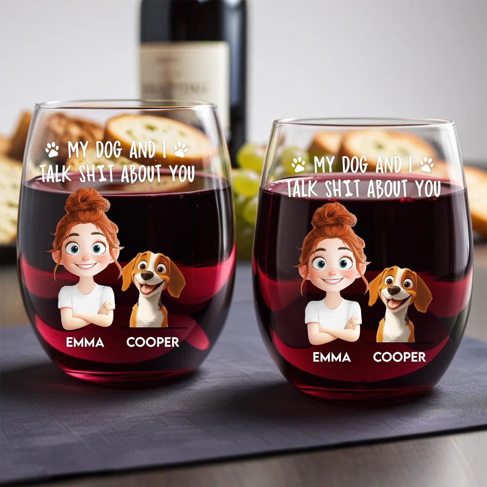 Personalized Dog Lover's Wine Glass – A Heartfelt Gift for Dog Moms - Image 2
