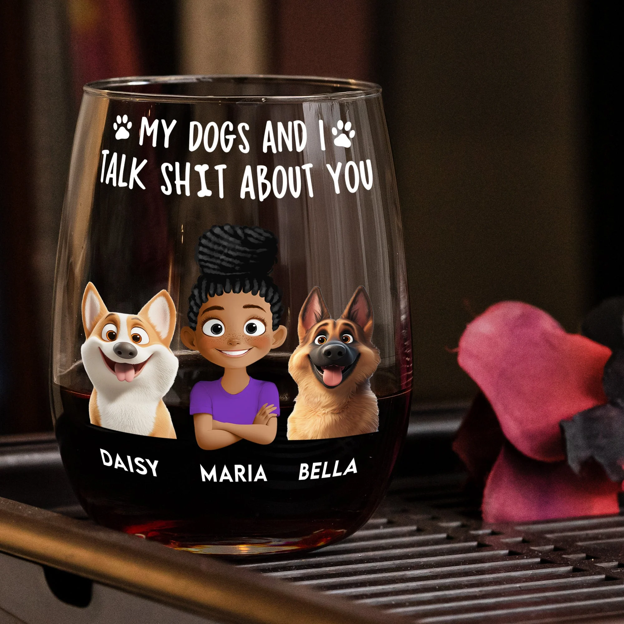 Personalized Dog Lover's Wine Glass – A Heartfelt Gift for Dog Moms - Image 5