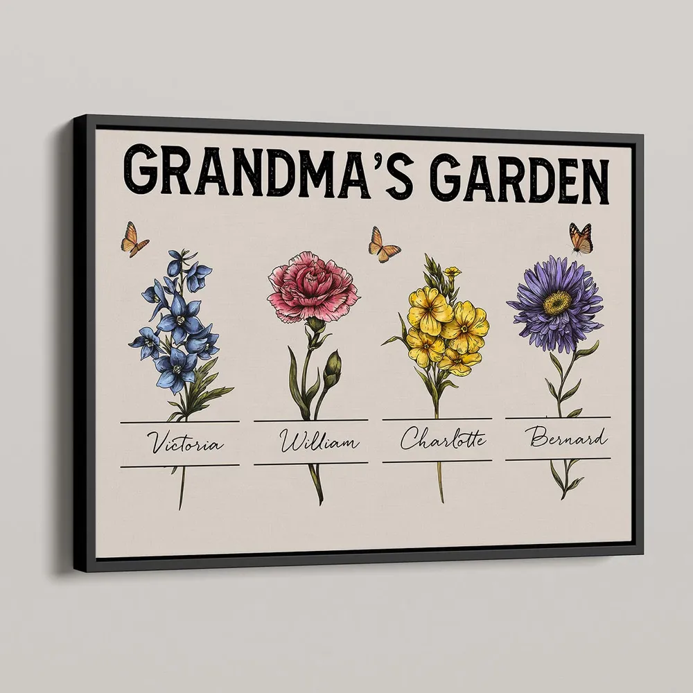 Personalized Grandma Gift - Custom Birth Month Flower Poster - Image 5
