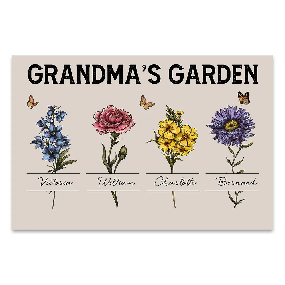 Personalized Grandma Gift - Custom Birth Month Flower Poster - Image 7