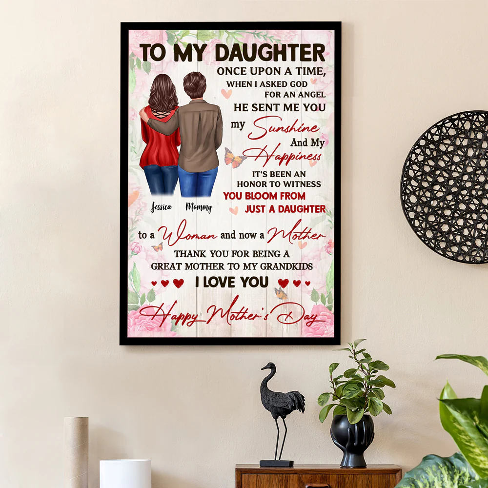Personalized Mother's Day Canvas or Poster - Gift from Daughter - Image 3