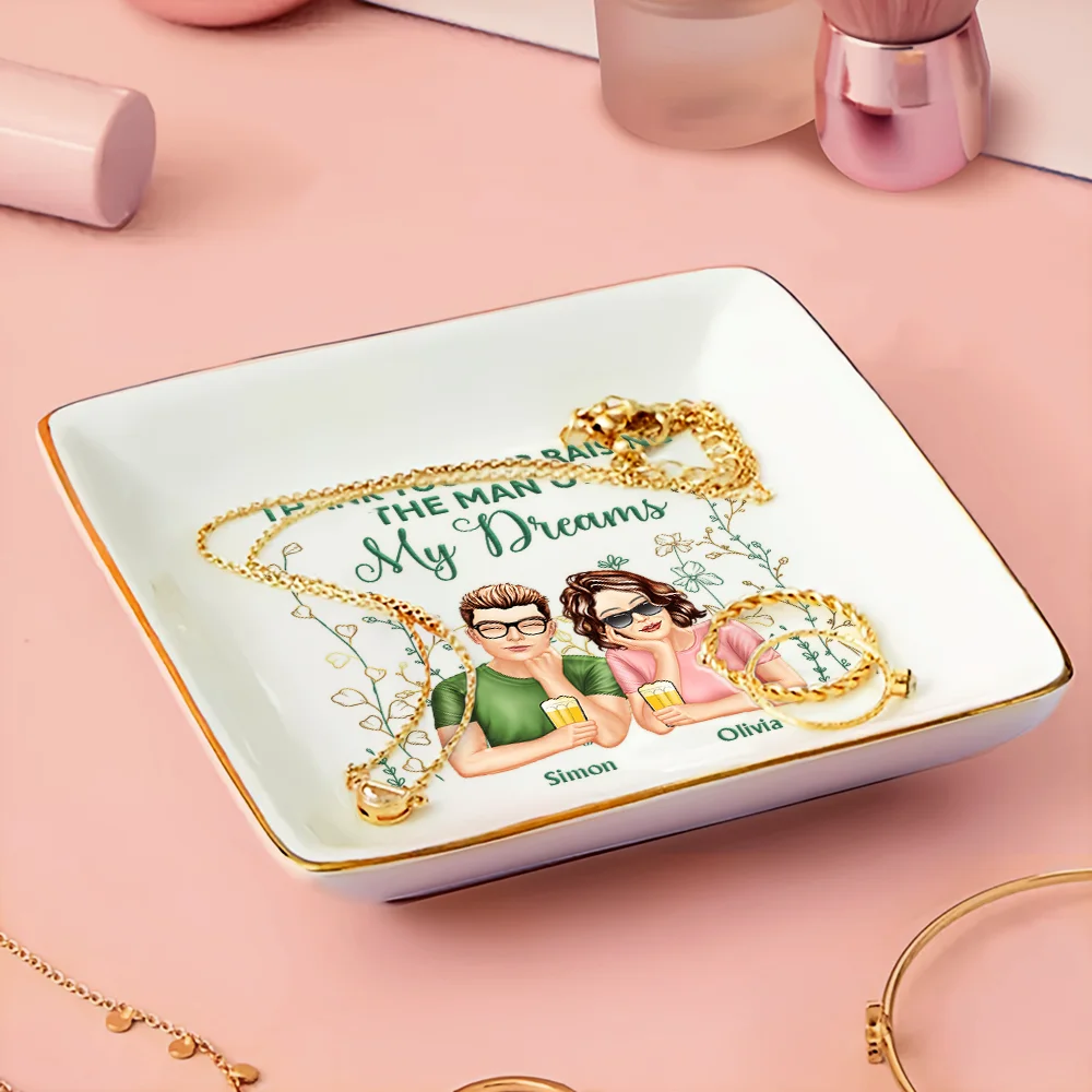 Thank You for Raising Me – Personalized Ceramic Jewelry Dish for Mother with Custom Names, Perfect Gift for Mother’s Day, Birthdays, or Special Occasions - Image 8
