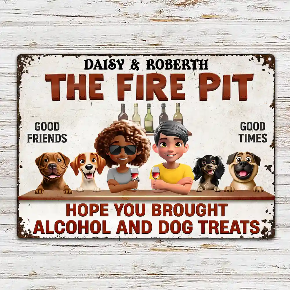 Personalized Iron Sign for Couples & Dog Lovers - Custom Outdoor Decor - Image 5