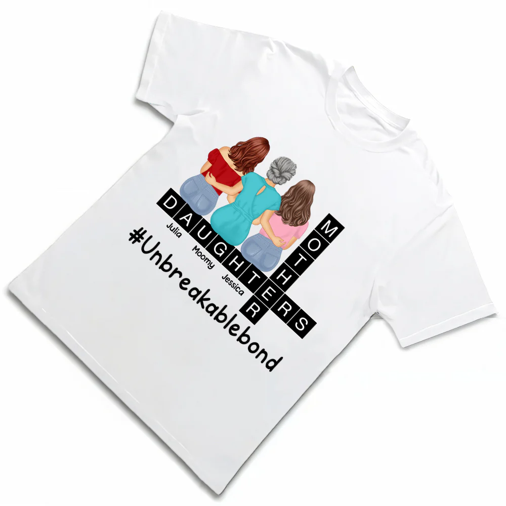 Unbreakable Bond – Personalized Mother and Daughters T-shirt, Women’s T-shirt, Hoodie, and Sweatshirt – Perfect Gift for Mother - Image 2