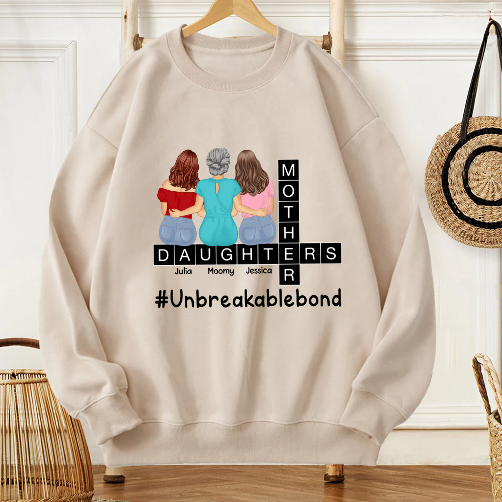 Unbreakable Bond – Personalized Mother and Daughters T-shirt, Women’s T-shirt, Hoodie, and Sweatshirt – Perfect Gift for Mother - Image 3
