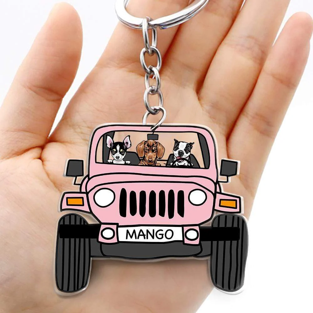 Customized Pet Car Keychain – Choose Dog, Cat, or Upload Your Own Image, Humorous Car Keychain for Pet Lovers - Image 5