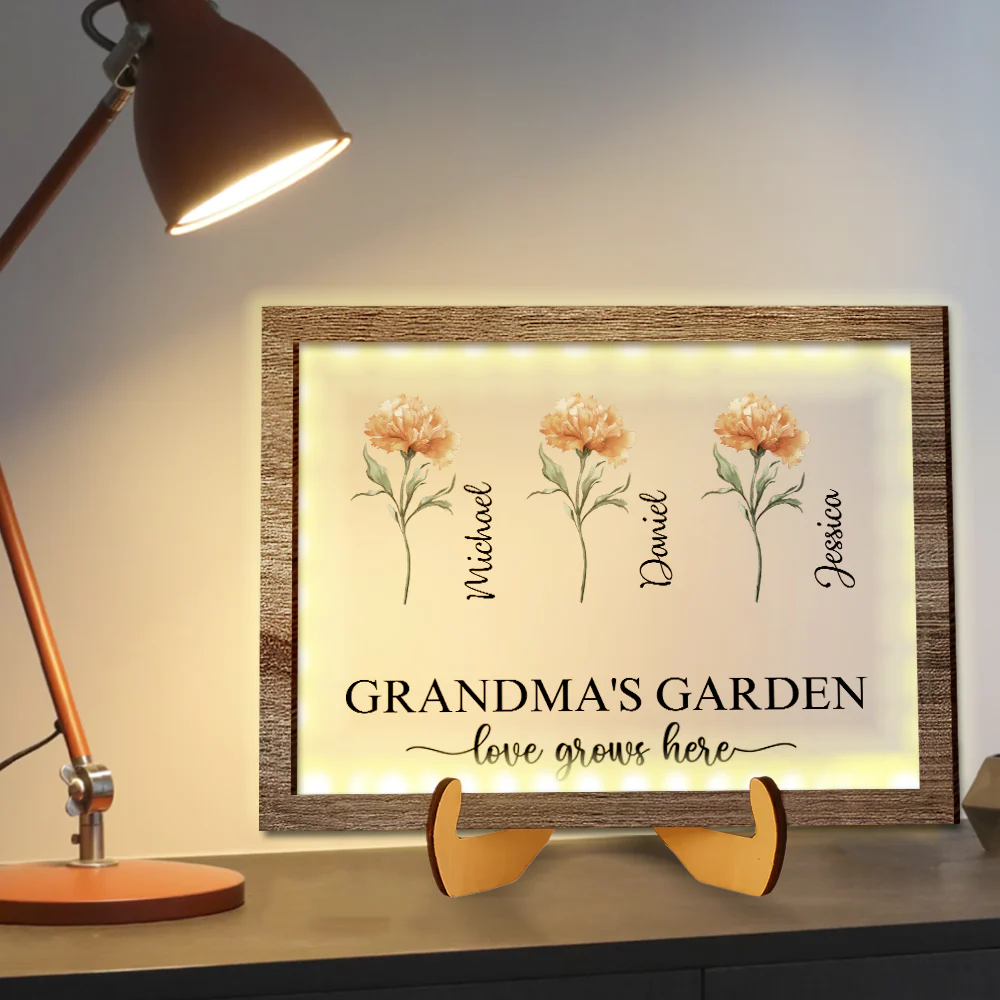 Personalized 2-Layer Wooden LED Plaque – A Heartfelt Gift for Grandma with Custom Design – A Special Gift to Celebrate Love - Image 2