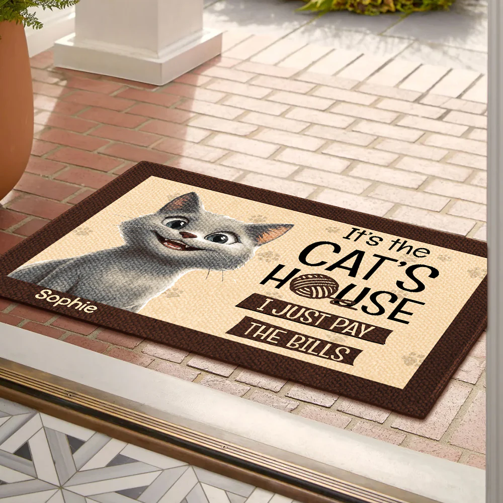 Custom Cat Lover Doormat - Personalized Home Decor Gift - Image 2