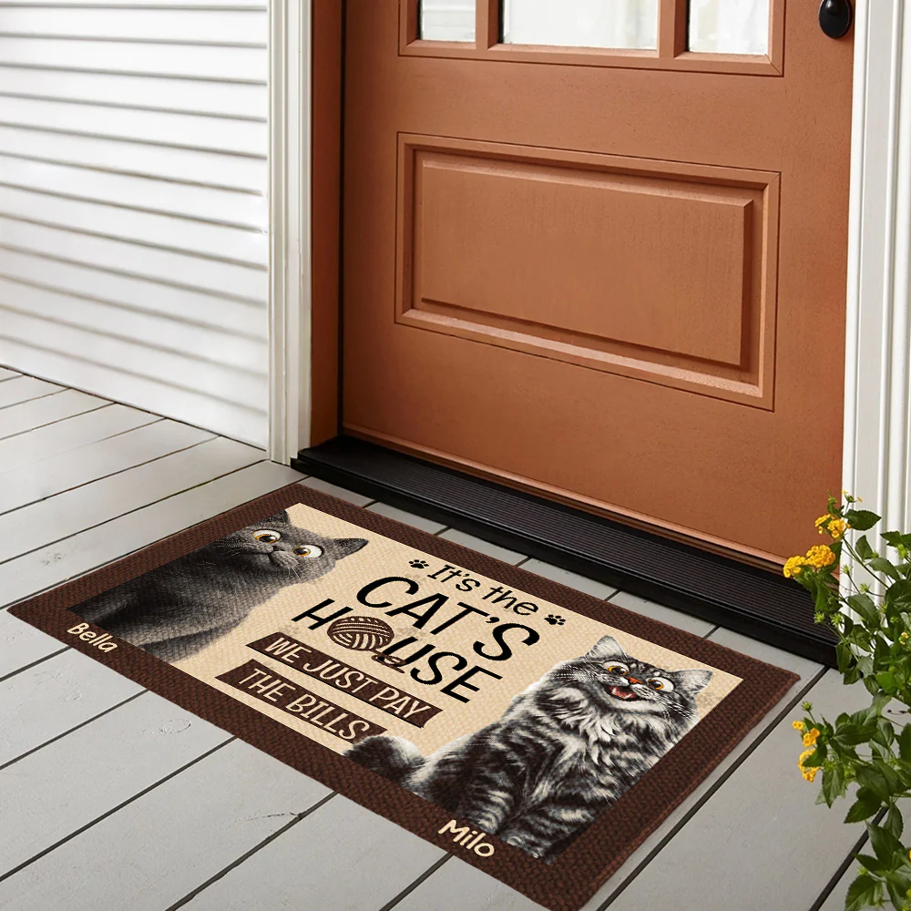 Custom Cat Lover Doormat - Personalized Home Decor Gift - Image 3