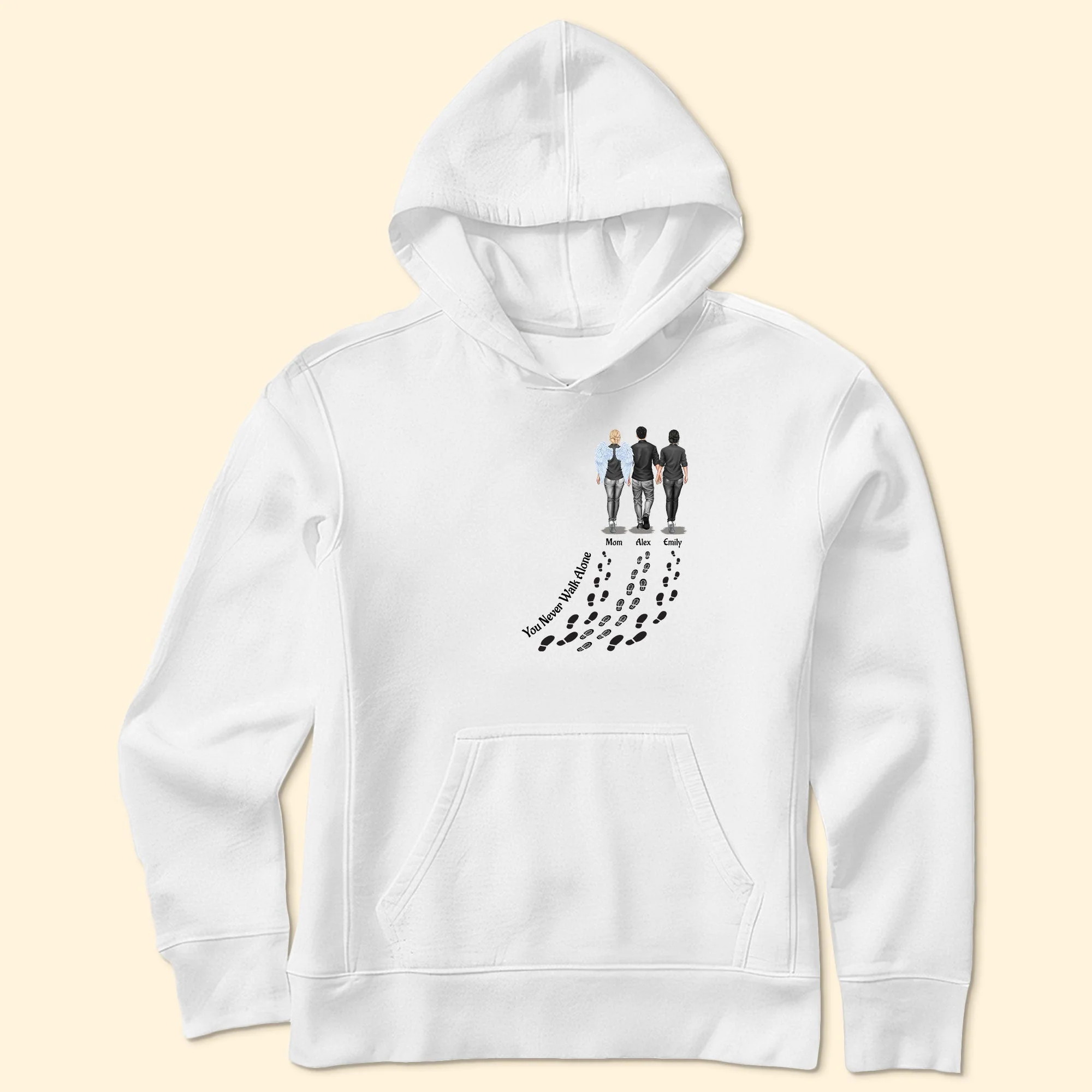 Personalized Family T-Shirt - Custom Gift 'You Never Walk Alone' - Image 9