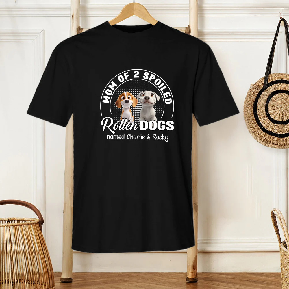 Personalized 'Mom & Spoiled Dog' Tee - Custom Dog Name Gift Shirt - Image 3