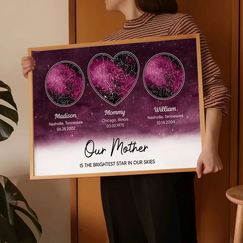 Personalized Star Map Poster/Canvas - Ideal Mother’s Day Gift - Image 8