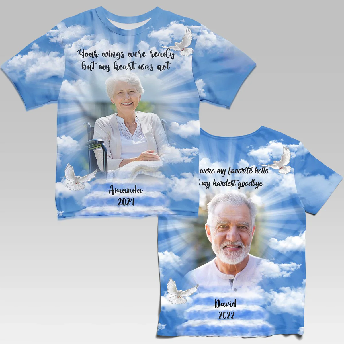 Custom Memorial Classic Tee - Photo & Name Tribute - "Always on My Mind, Forever in My Heart" - Meaningful Keepsake Shirt - Image 4