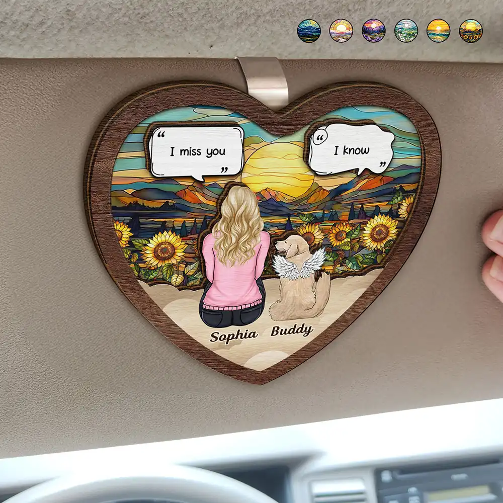Personalized Car Visor Clip – Heartfelt Memorial for Pet Lovers – A Cherished Reminder of Love and Companionship - Image 4