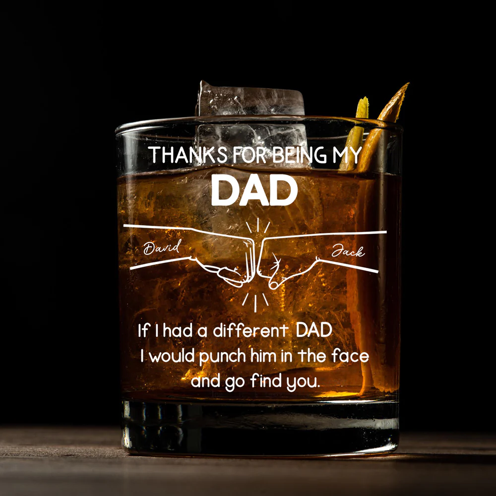 Personalized Whiskey Glass – 'Thanks for Being My Brother' Custom Whiskey Glass with Name – Unique Gift for Brothers, Family, and Special Occasions - Image 4