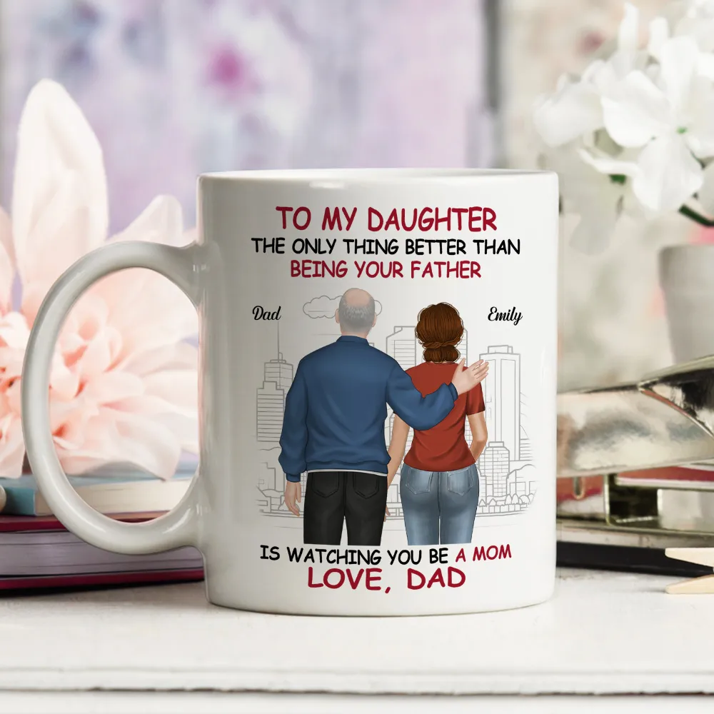 To My Daughter – Father or Mother & Daughter Back View Mug, Keychain, Canvas & More, A Heartfelt Gift from Dad or Mom for Mother’s Day or Birthday - Image 8