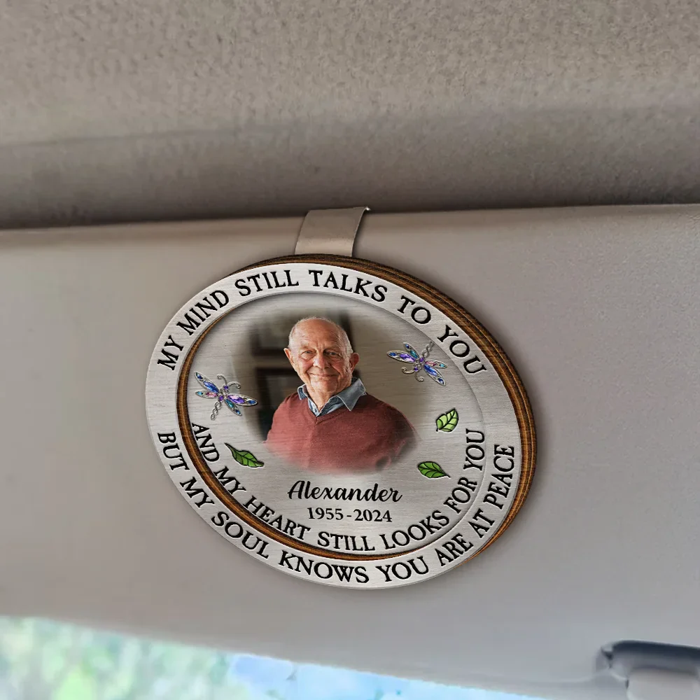 Custom Car Hanger for Loss of Mom - Sentimental Photo Keepsake - "My Mind Still Talks To You" - Unique Memorial Gift - Image 7