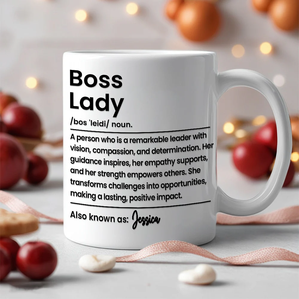 Boss Lady: A Woman of Strength and Vision – Personalized Mug, Poster, Keychain, Pillow, Plaque & Sign, Inspirational Gift for Her - Image 2