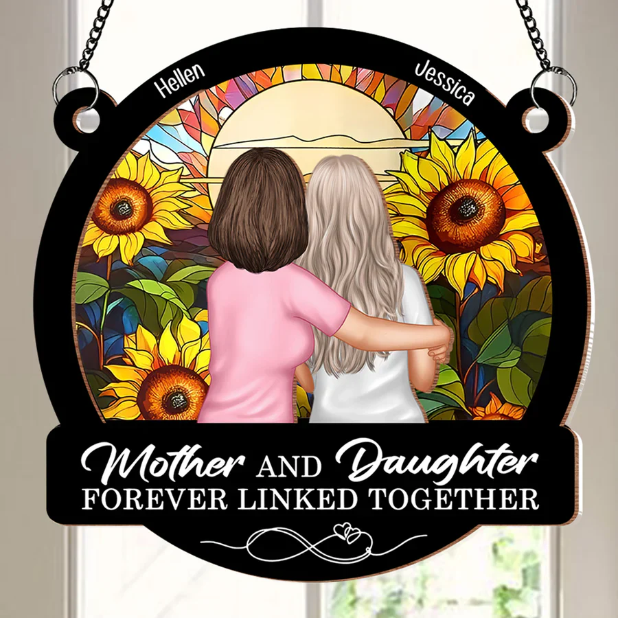 'Forever Linked Together' Mother-Daughter Sunflower Poster - Perfect Keepsake for Mom - Image 5