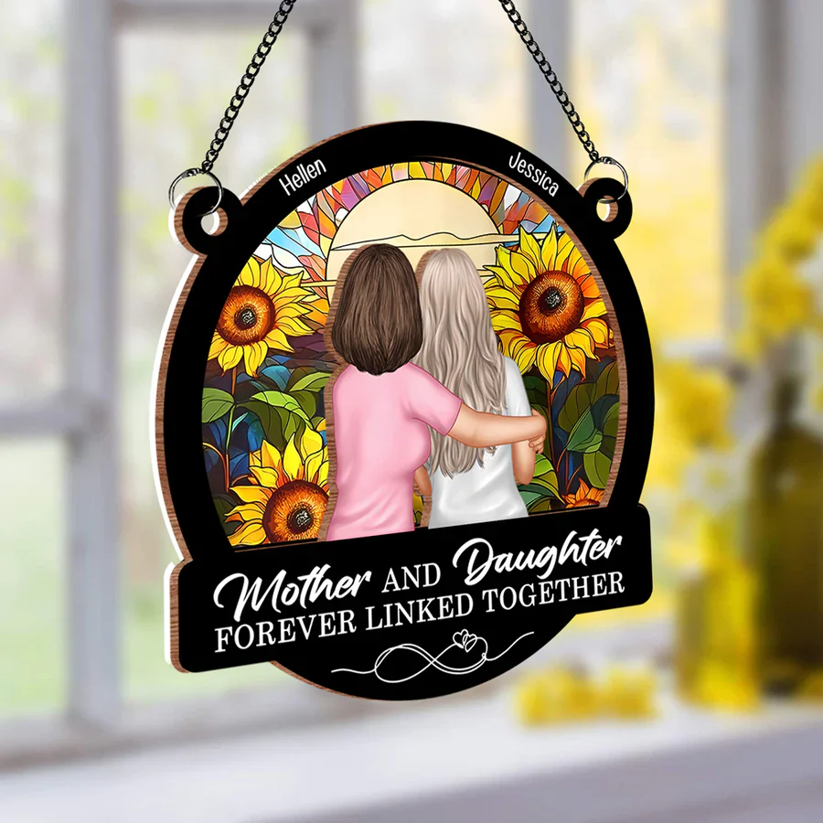 'Forever Linked Together' Mother-Daughter Sunflower Poster - Perfect Keepsake for Mom - Image 6