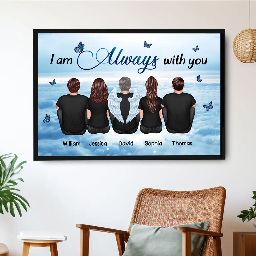 Always With You Grandma Grandpa Dad Mom Kids Dogs Cats Family Memorial Personalized Acrylic Keychain, Sympathy Gift, Remembrance Gift - Image 6