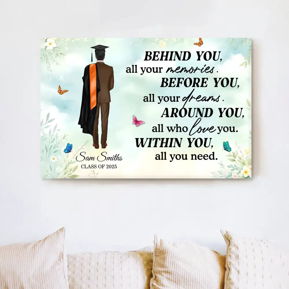 Personalized Graduation Keepsake – Motivational Wall Art for Students Moving Forward, Personalized with Name & Class Year - Image 3