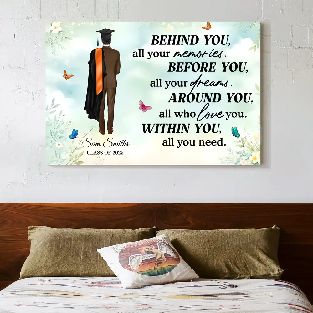 Personalized Graduation Keepsake – Motivational Wall Art for Students Moving Forward, Personalized with Name & Class Year - Image 4
