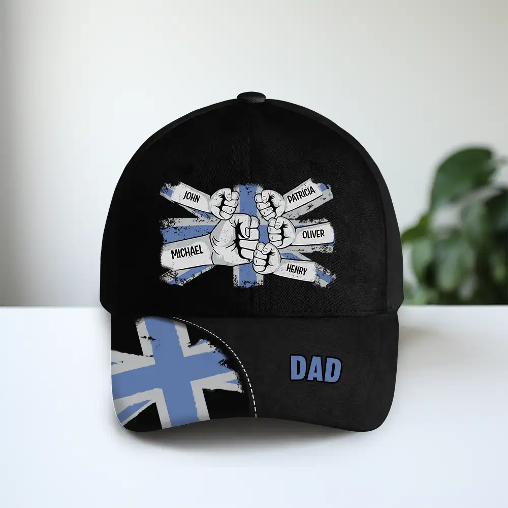 Customizable Family Name Hat - Personalized Fist Bump Cap for Grandpa - Image 3