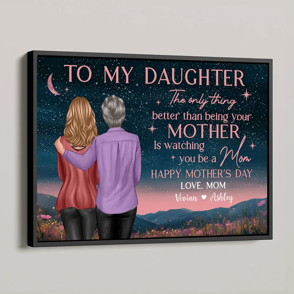 Personalized Mother's Day Poster/Canvas for Daughter - Custom Message - Image 3