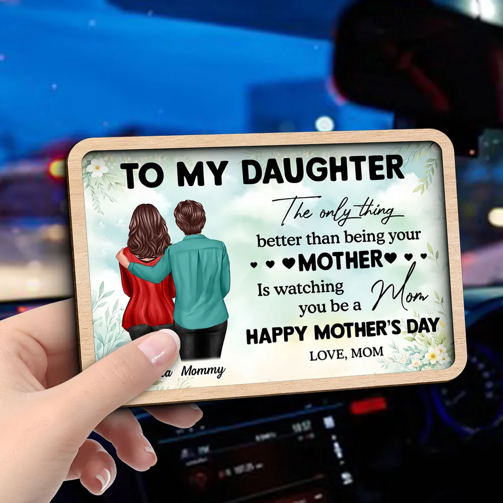 To My Daughter From Mom Happy Mother's Day Personalized Car Visor Clip, Mother's Day Gift For Daughter - Image 6