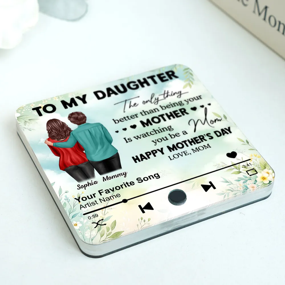 To My Daughter From Mom Happy Mother's Day Personalized Acrylic Music Magnet, Mother's Day Gift For Daughter - Image 6