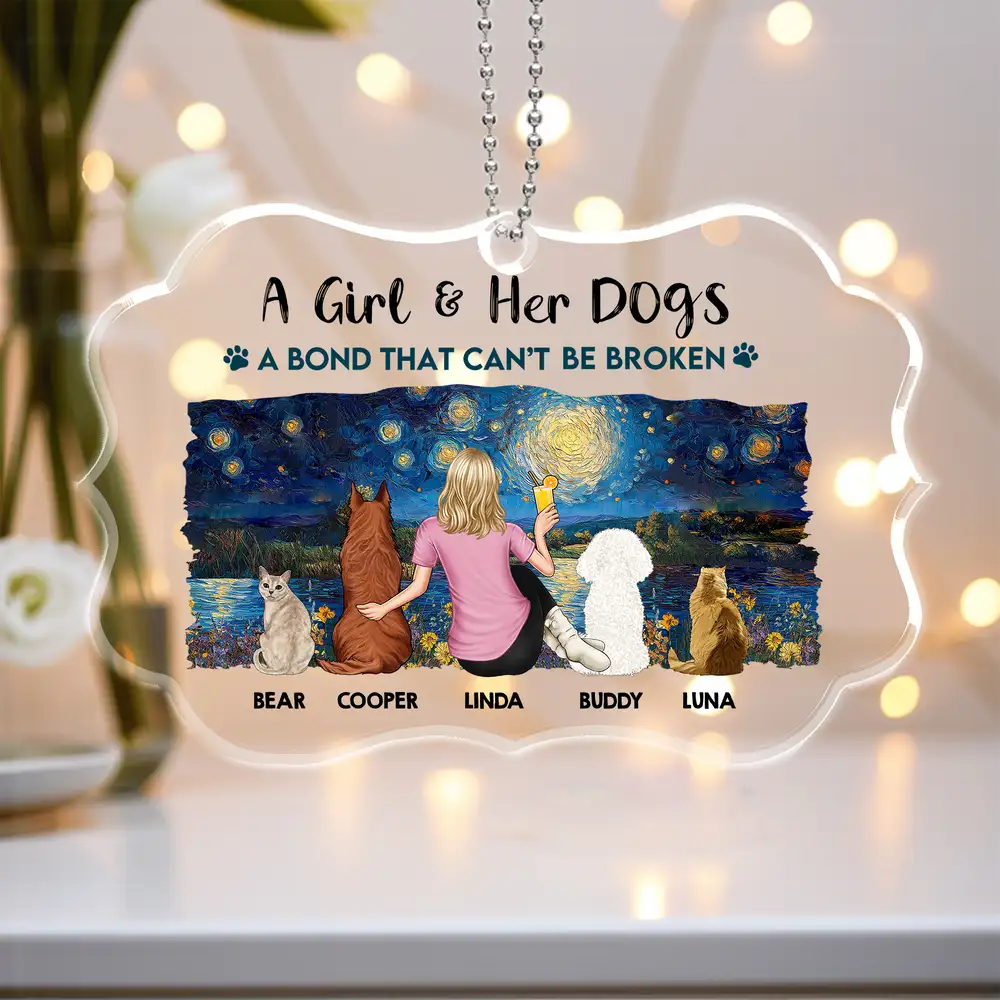 Personalized Pet and Owner Back View Ornament – Wood and Acrylic Combination for Unique Home Decor or Keepsake - Image 17