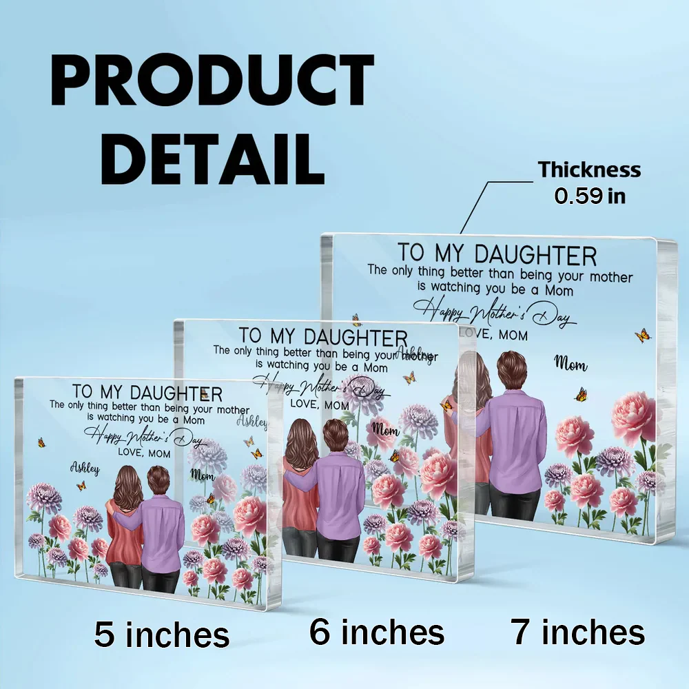 To My Daughter – “The Only Thing Better Than Being Your Mother is Watching You Be a Mom” – Personalized Birth Month Plaque for Mother’s Day Gift from Mother - Image 7
