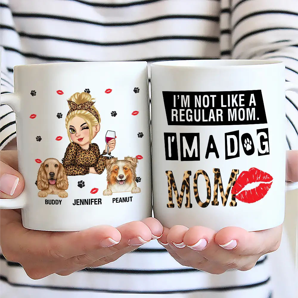 Custom Dog Mom Ceramic Mug - Personalized Two-Tone Cup for Dog Lovers - Image 6