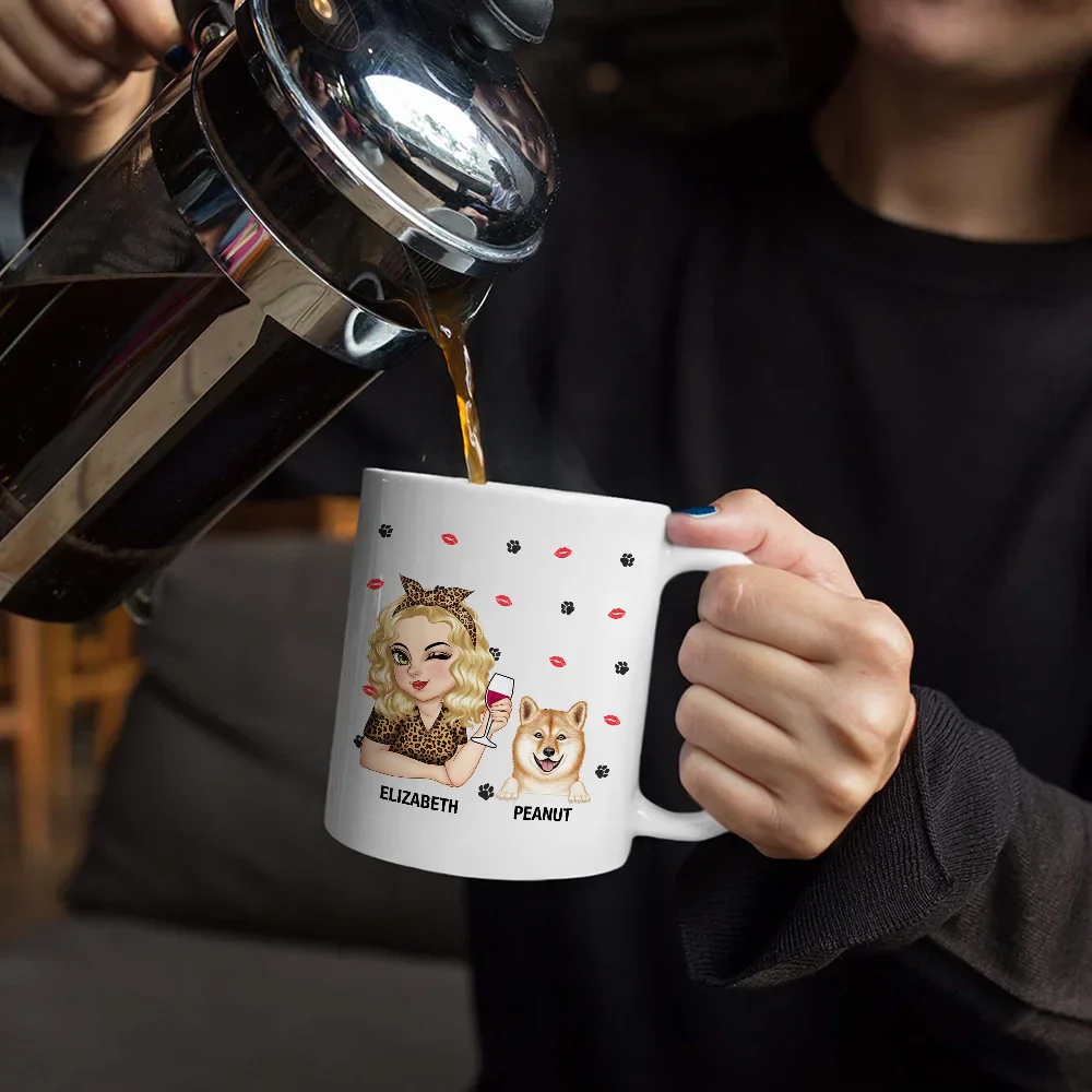 Custom Dog Mom Ceramic Mug - Personalized Two-Tone Cup for Dog Lovers - Image 8