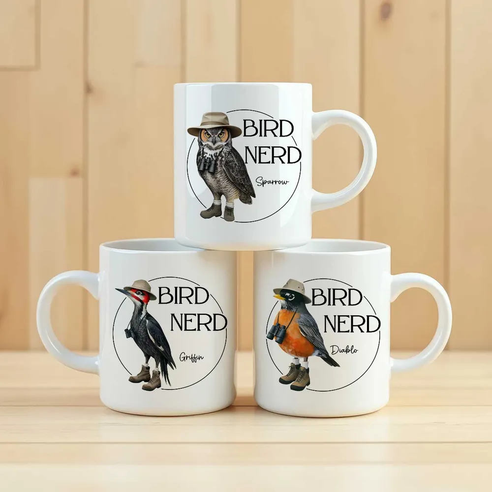 Bird Nerd Funny Bird Lovers’ Mug and More – Personalized Cup for Bird Watchers - Image 7