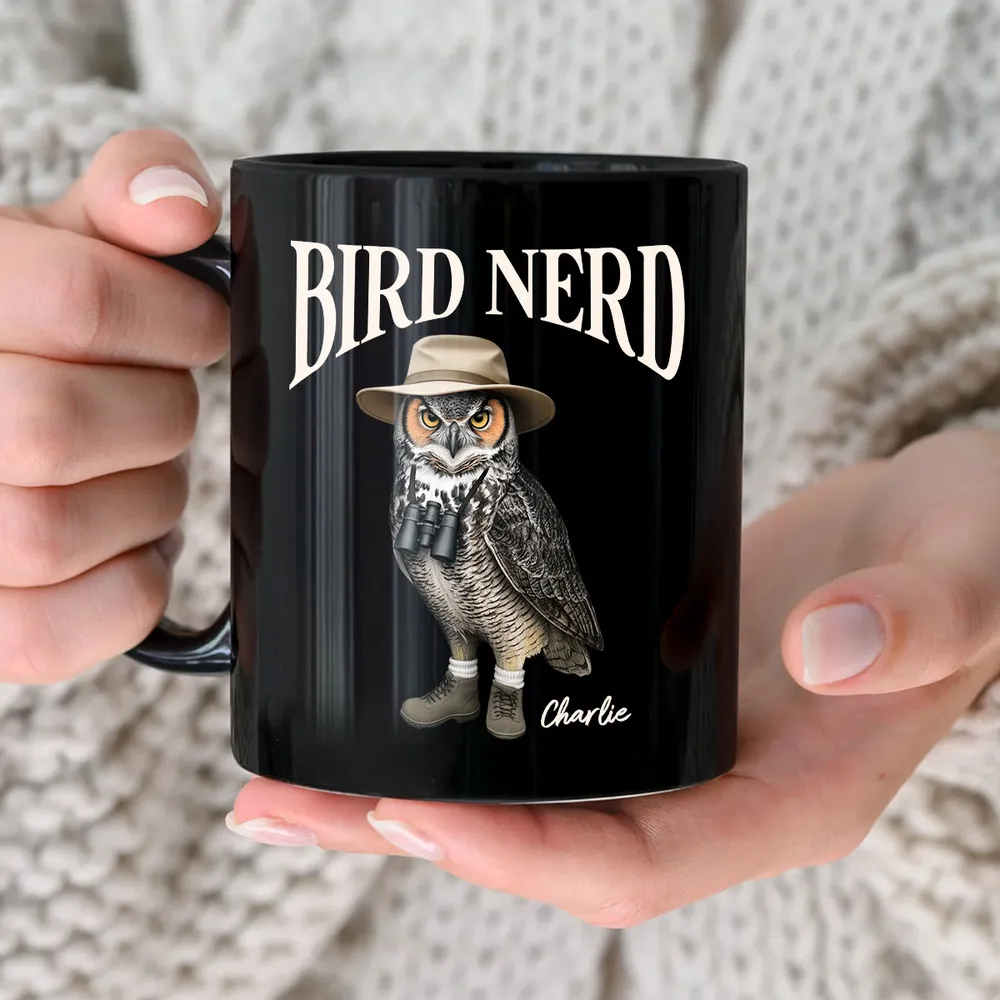 Custom Bird Nerd Mug – 'Bird Nerd' Owl Mug, Perfect Gift for Birdwatchers and Nature Lovers - Image 13