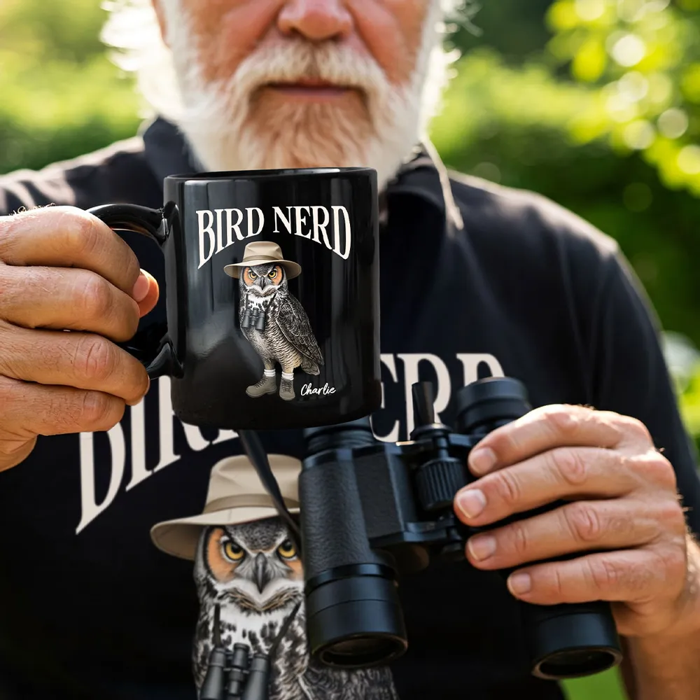 Custom Bird Nerd Mug – 'Bird Nerd' Owl Mug, Perfect Gift for Birdwatchers and Nature Lovers - Image 7